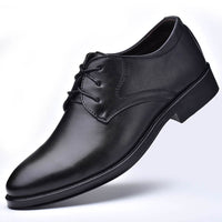 Men's British Business Casual Shoes Black Round