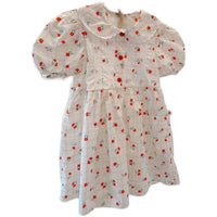Girls And Ladies Sweet And Cute Printed Doll Collar Western Dress Sister Outfit