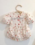 Girls And Ladies Sweet And Cute Printed Doll Collar Western Dress Sister Outfit