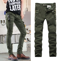 Pleated Stretch Small Feet Casual Pants High Street Multi-Pocket Zipper Wveralls
