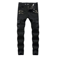 Pleated Stretch Small Feet Casual Pants High Street Multi-Pocket Zipper Wveralls