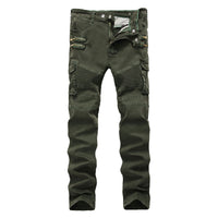 Pleated Stretch Small Feet Casual Pants High Street Multi-Pocket Zipper Wveralls