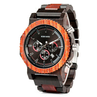 Bobo Bird Wooden Watch Gr014 15 16 17 Boys Fashion Square Locomotive Watch Wholesale Customization