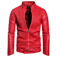 Long Sleeve Zipper Cardigan Jacket Leather Jacket Leather Coat