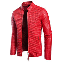 Long Sleeve Zipper Cardigan Jacket Leather Jacket Leather Coat