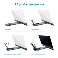 12 Inch Mobile Phone Screen High-definition Eye Protection Video Theater Stand L3 Office Home 3d