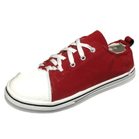 Shallow Mouth Flat Heel Sneakers Sneakers Lace Up Platform Wrinkle Heel Canvas Shoes