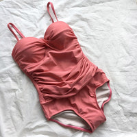 Cover Belly Sexy One-piece Swimsuit Underwire For Ladies