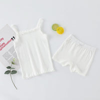 Thin Two-Piece Children's Lace Camisole Pants