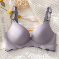 Non-marking And Rimless Gather-up Adjustable Macaron Bra