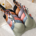 Non-marking And Rimless Gather-up Adjustable Macaron Bra