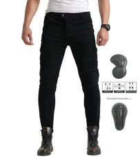 Kevlar Motorcycle Jeans Men And Women High Elastic Racing Pants