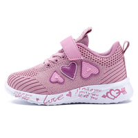 Girls' Sports Fashion Flying Woven Mesh Shoes