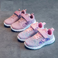 Girls' Sports Fashion Flying Woven Mesh Shoes