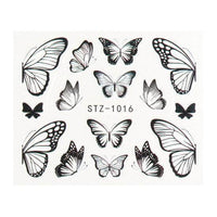 Nail Art Sticker Retro Watercolor Big Butterfly Nail Watermark Sticker