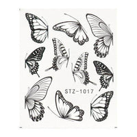 Nail Art Sticker Retro Watercolor Big Butterfly Nail Watermark Sticker