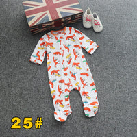 Newborn  Baby One-piece Footwear Pajamas With Foot Romper