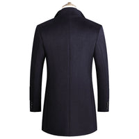 Business Casual Plus Cotton Wool Coat Men's Woolen Trench Coat