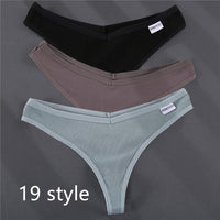 Ladies Thong Briefs Low Waist High Slit