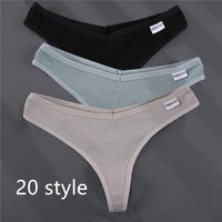 Ladies Thong Briefs Low Waist High Slit
