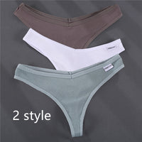 Ladies Thong Briefs Low Waist High Slit