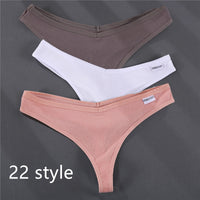 Ladies Thong Briefs Low Waist High Slit