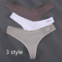 Ladies Thong Briefs Low Waist High Slit