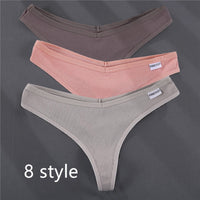 Ladies Thong Briefs Low Waist High Slit