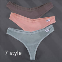 Ladies Thong Briefs Low Waist High Slit
