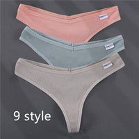 Ladies Thong Briefs Low Waist High Slit