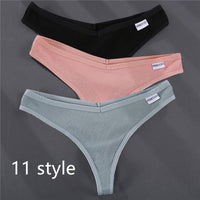 Ladies Thong Briefs Low Waist High Slit