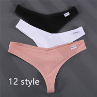 Ladies Thong Briefs Low Waist High Slit