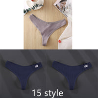 Ladies Thong Briefs Low Waist High Slit