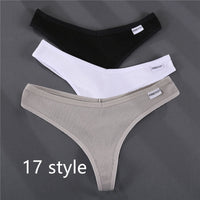 Ladies Thong Briefs Low Waist High Slit