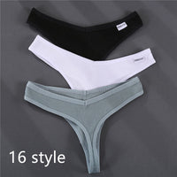 Ladies Thong Briefs Low Waist High Slit
