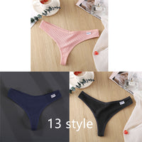 Ladies Thong Briefs Low Waist High Slit