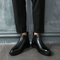 Pointed Toe Business Plus Size Leather Boots