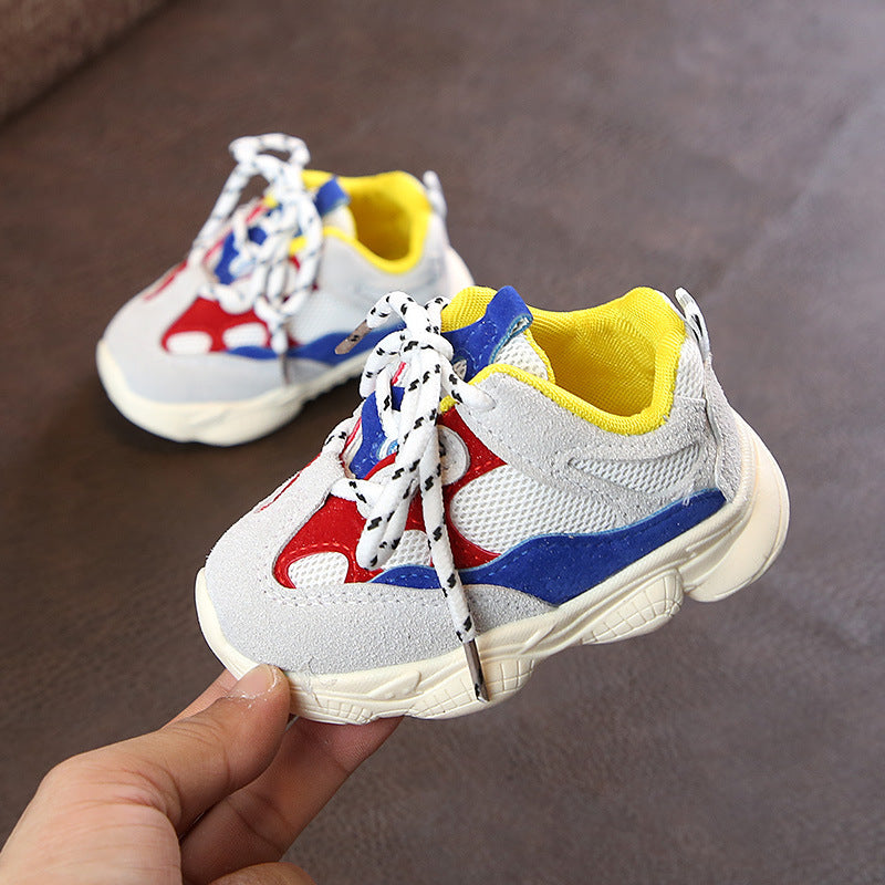 Autumn Baby Shoes Breathable Mesh First Walkers Boy Girl Toddler Shoes Soft Comfortable Non-slip Infant Sneaker