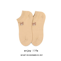 Thin Section Ins Tide Korean Style Pure Cotton Korean Shallow Mouth Socks Women