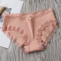 Japanese Mid-waist Lace-trimmed Girl Briefs
