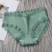 Japanese Mid-waist Lace-trimmed Girl Briefs