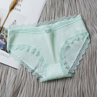 Japanese Mid-waist Lace-trimmed Girl Briefs