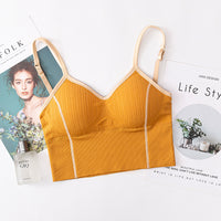 Retro Color Matching Vest Sexy U-shaped Back Sports Suspenders