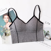 Retro Color Matching Vest Sexy U-shaped Back Sports Suspenders
