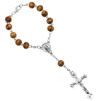 Wooden Beads Cross Catholic Rosary Rosary Bracelet