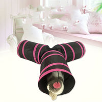 Y-shaped Foldable Cat Tunnel Fabric Pet Cat Toy Drill Hole Funny Cat Pet Nest