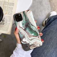 Silicone PC Double Marble Luxury Shell
