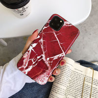 Silicone PC Double Marble Luxury Shell