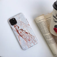 Silicone PC Double Marble Luxury Shell