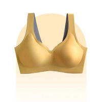 No Steel Ring Breasted Thin Section Gathered Side Breasts Sports Sleep Vest Bra Women